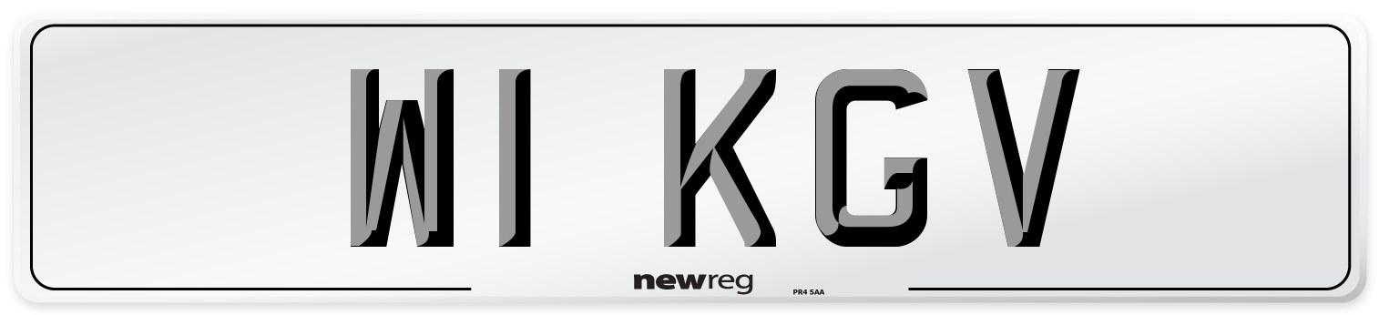 W1 KGV Number Plate from New Reg